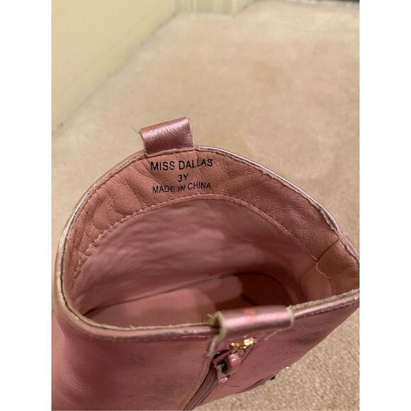 YOSI SAMRA Miss Dallas Embellished Cowboy Boot, Light Pink Metallic - Picture 4 of 7